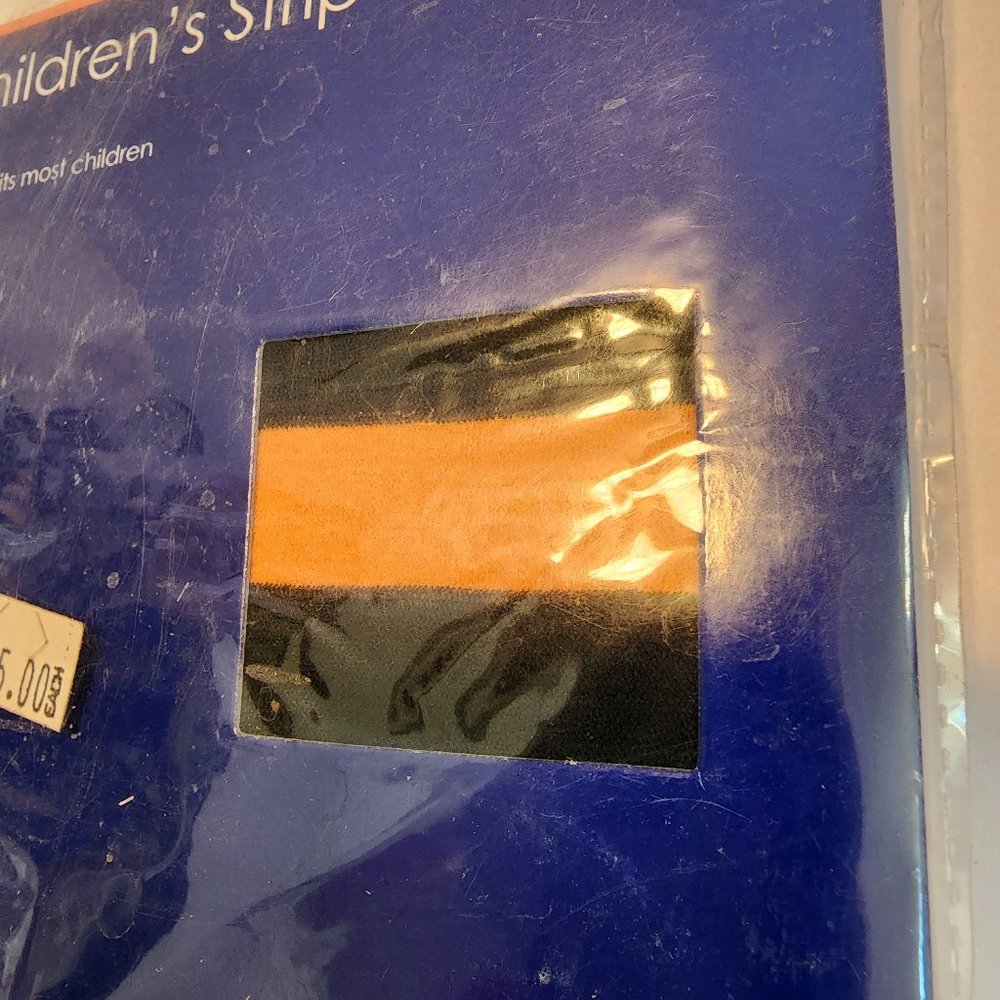 Orange and Black Children's Striped Tights